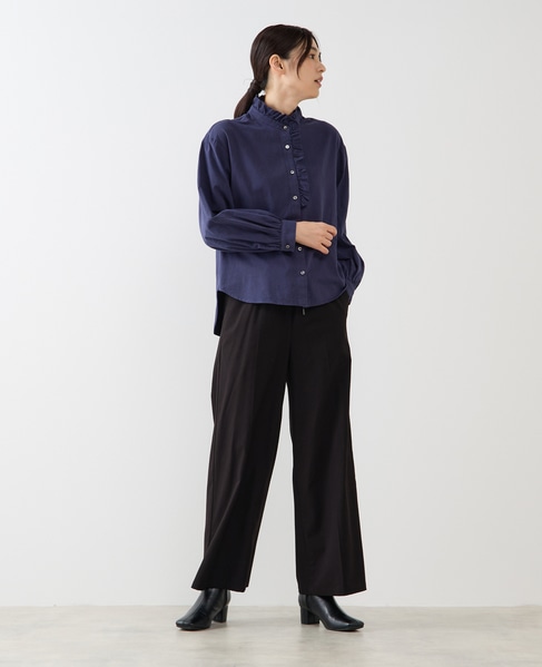 【無地＆ストライプアソートフリルシャツ】 詳細画像 ネイビー 9