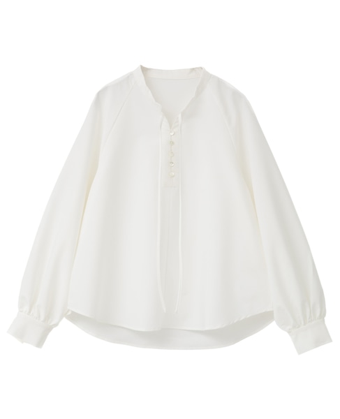 【ストレッチクロスラグランブラウス】 詳細画像 オフホワイト 9