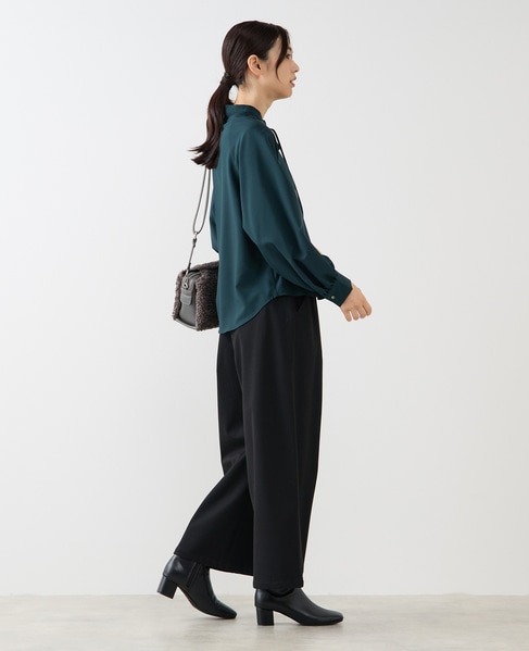 【ストレッチクロスラグランブラウス】 詳細画像 グリーン 7
