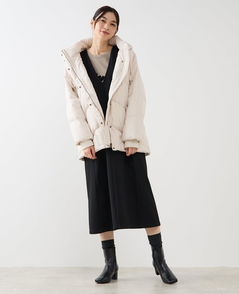 【フードスタンドミドルピュアダウン】 詳細画像 ライトベージュ 2