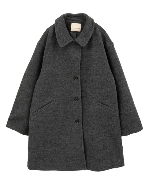 【ウールブークレーステンカラーミドルコート】 詳細画像 グレー 10