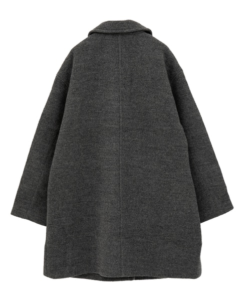 【ウールブークレーステンカラーミドルコート】 詳細画像 グレー 11
