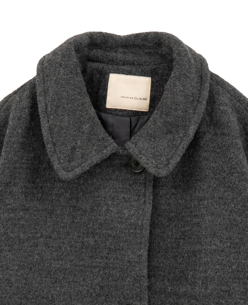 【ウールブークレーステンカラーミドルコート】 詳細画像 グレー 12