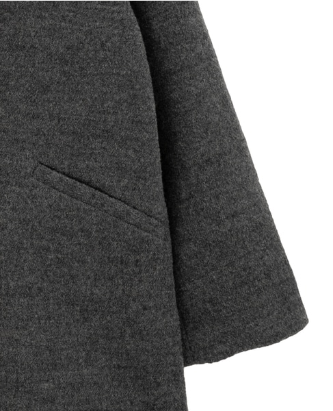 【ウールブークレーステンカラーミドルコート】 詳細画像 グレー 13