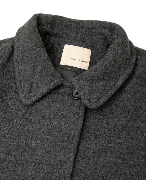 【ウールブークレーステンカラーミドルコート】 詳細画像 グレー 15