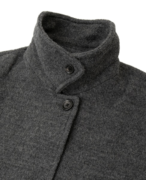 【ウールブークレーステンカラーミドルコート】 詳細画像 グレー 16