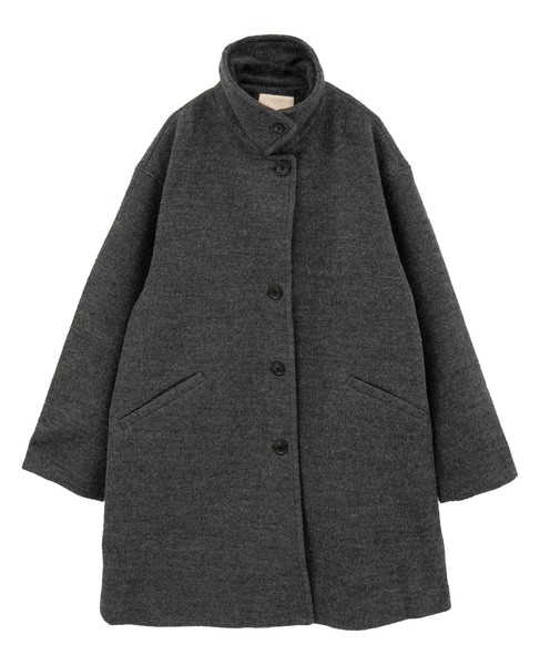 【ウールブークレーステンカラーミドルコート】 詳細画像 グレー 20