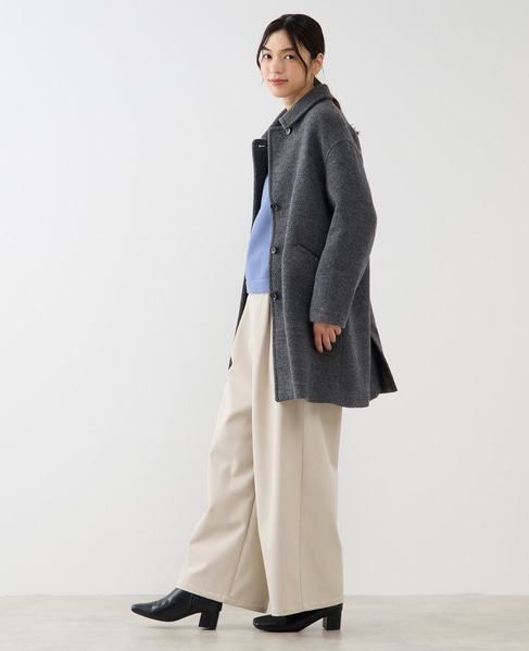 【ウールブークレーステンカラーミドルコート】 詳細画像 グレー 4