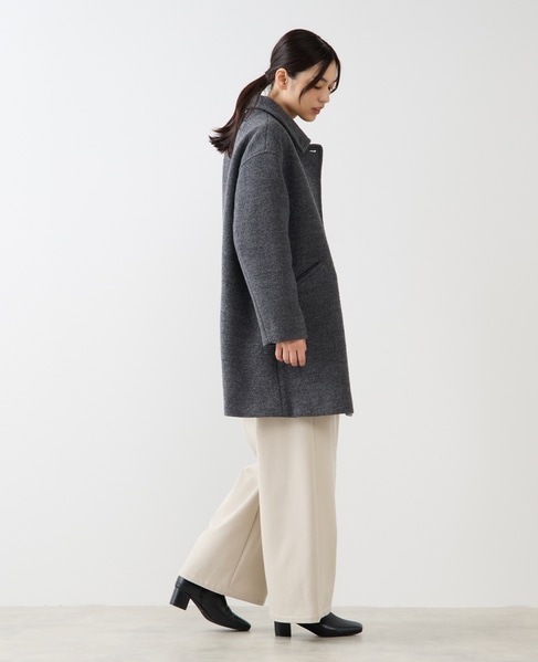 【ウールブークレーステンカラーミドルコート】 詳細画像 グレー 8