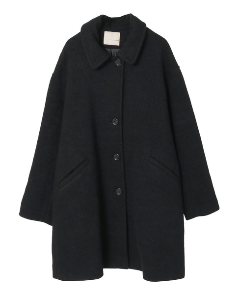 【ウールブークレーステンカラーミドルコート】 詳細画像 ブラック 10