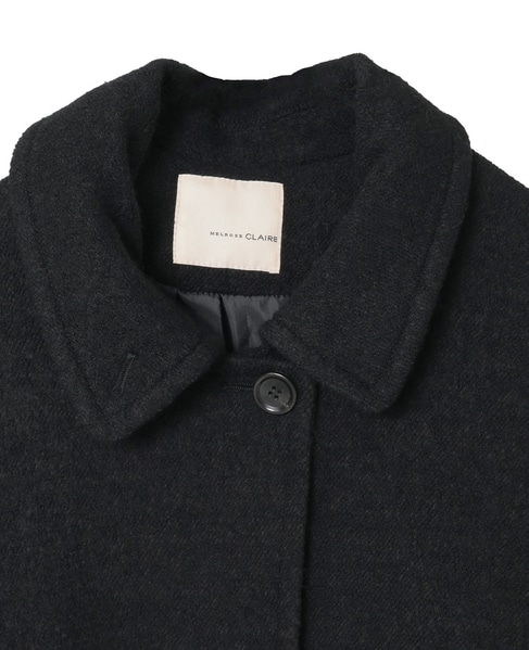 【ウールブークレーステンカラーミドルコート】 詳細画像 ブラック 12