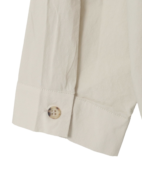【コットンポプリンフードシャツブルゾン】 詳細画像 ライトベージュ 14