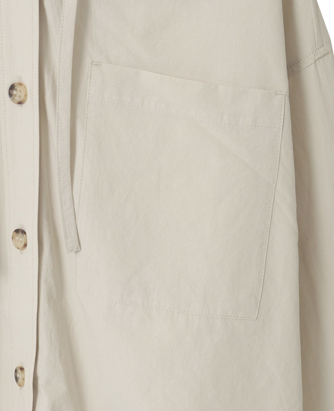 【コットンポプリンフードシャツブルゾン】 詳細画像 ライトベージュ 16