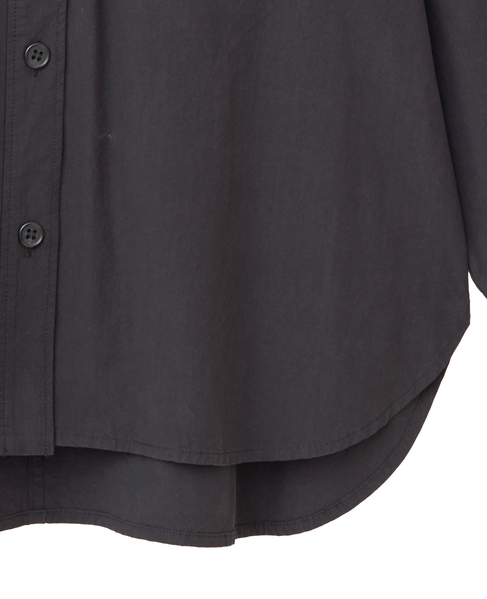 【コットンポプリンフードシャツブルゾン】 詳細画像 ブラック 7
