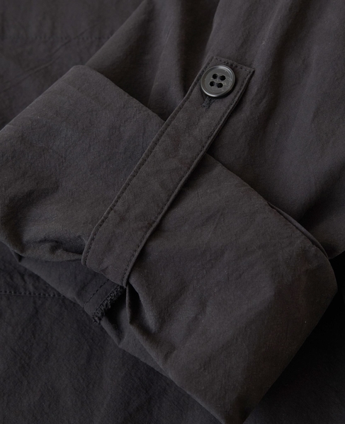 【コットンポプリンフードシャツブルゾン】 詳細画像 ブラック 8