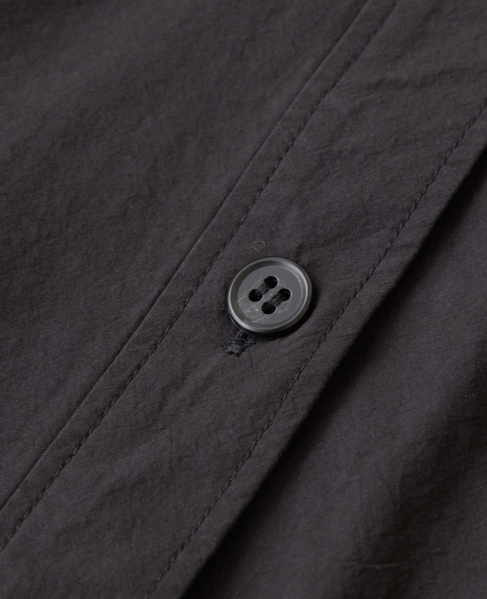 【コットンポプリンフードシャツブルゾン】 詳細画像 ブラック 9