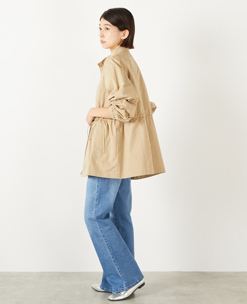 【コットンピーチギャバスタンドZIPブルゾン】 詳細画像 ベージュ 5