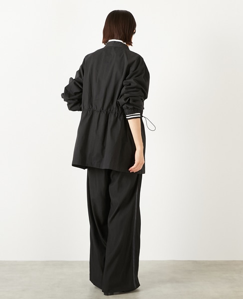 【コットンピーチギャバスタンドZIPブルゾン】 詳細画像 ブラック 6