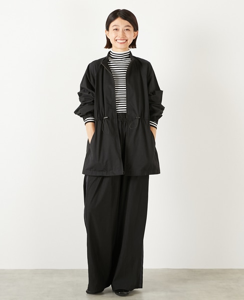 【コットンピーチギャバスタンドZIPブルゾン】 詳細画像 ブラック 8