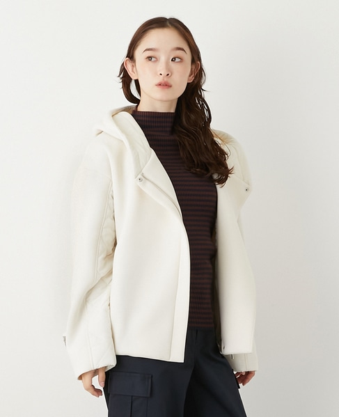 【ダンボール×中綿切替フードZIPコート】 詳細画像 アイボリー 1