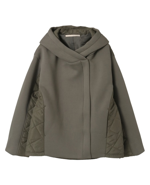 【ダンボール×中綿切替フードZIPコート】 詳細画像 カーキ 10