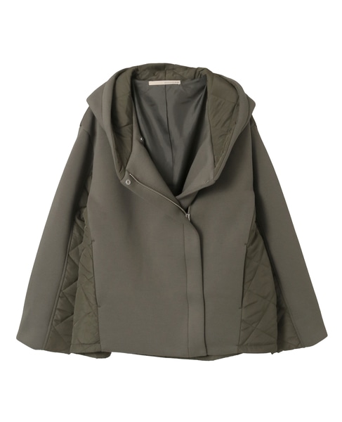 【ダンボール×中綿切替フードZIPコート】 詳細画像 カーキ 16