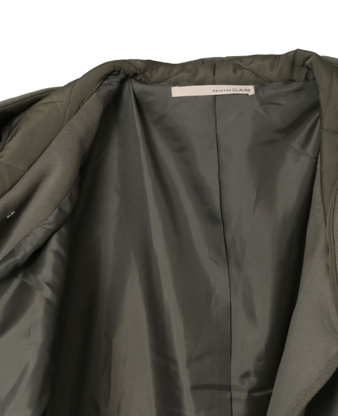【ダンボール×中綿切替フードZIPコート】 詳細画像 カーキ 17