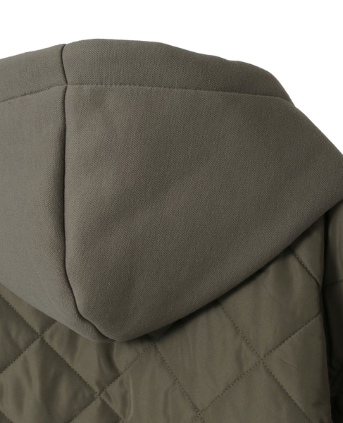 【ダンボール×中綿切替フードZIPコート】 詳細画像 カーキ 18