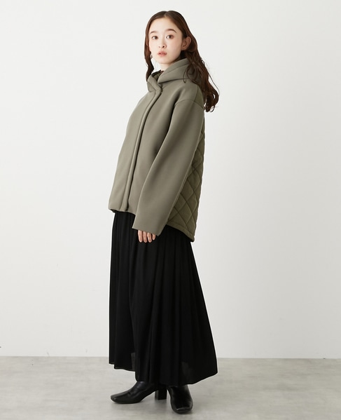 【ダンボール×中綿切替フードZIPコート】 詳細画像 カーキ 4