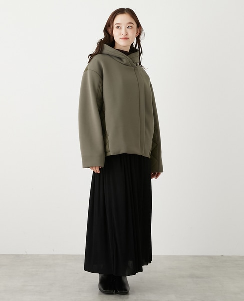 【ダンボール×中綿切替フードZIPコート】 詳細画像 カーキ 9