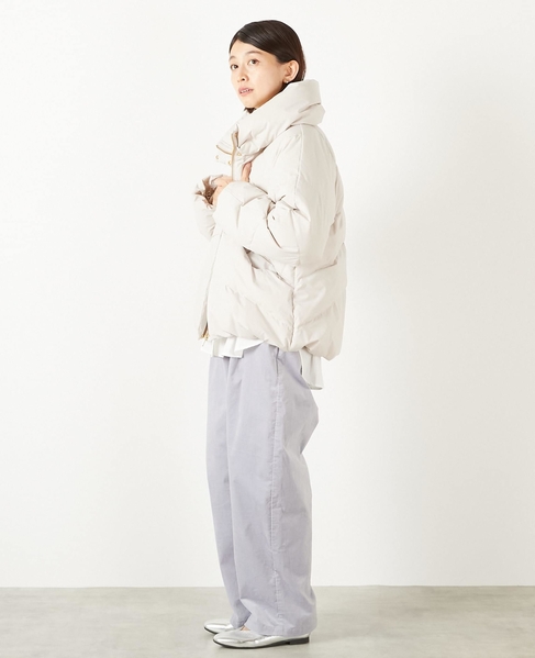 【ストレッチカシュネックピュアダウン】 詳細画像 グレイッシュベージュ 4