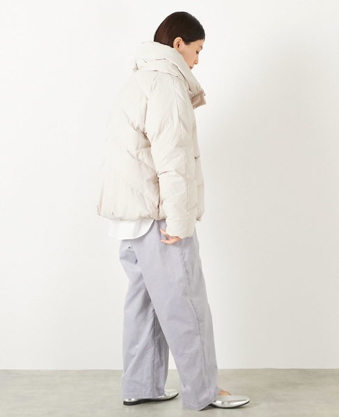 【ストレッチカシュネックピュアダウン】 詳細画像 グレイッシュベージュ 6