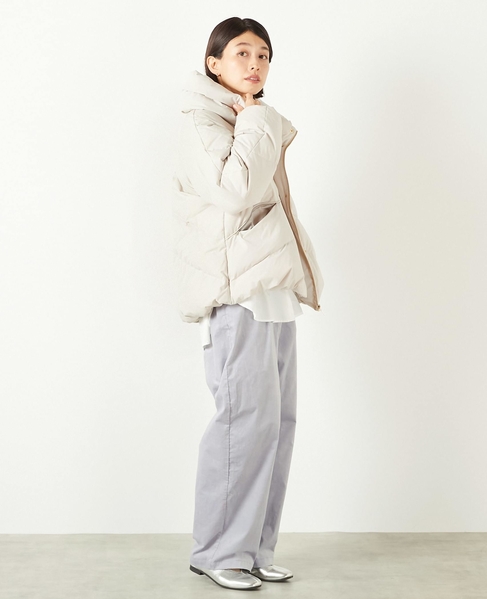 【ストレッチカシュネックピュアダウン】 詳細画像 グレイッシュベージュ 7