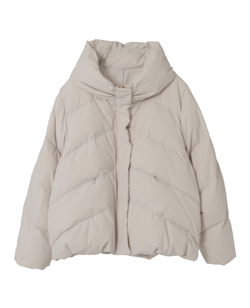 【ストレッチカシュネックピュアダウン】 詳細画像 グレイッシュベージュ 9