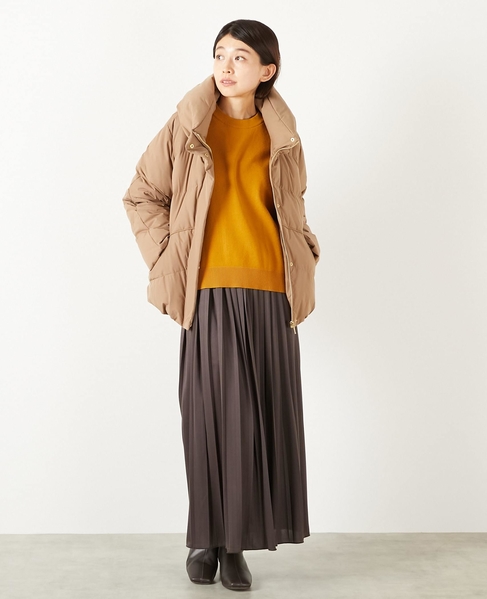 【ストレッチカシュネックピュアダウン】 詳細画像 キャメル 10