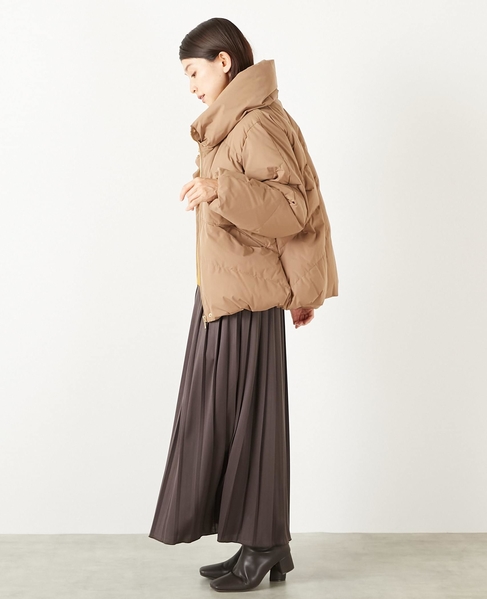 【ストレッチカシュネックピュアダウン】 詳細画像 キャメル 4