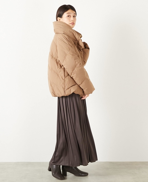 【ストレッチカシュネックピュアダウン】 詳細画像 キャメル 7