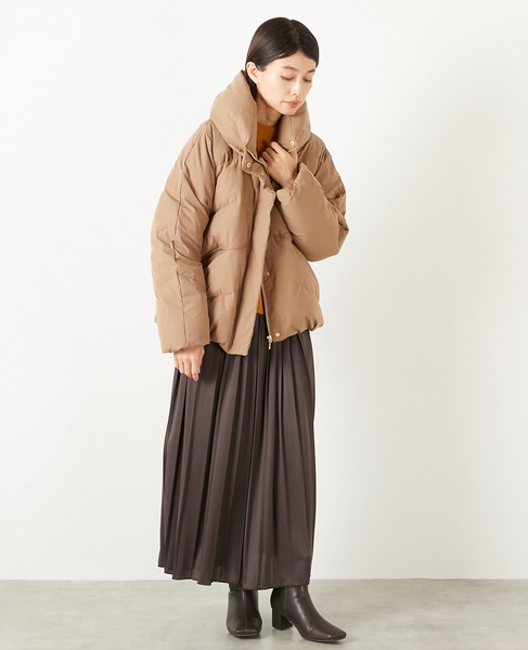 【ストレッチカシュネックピュアダウン】 詳細画像 キャメル 8