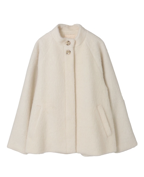 【ウールミックスヘアリースタンドコート】 詳細画像 アイボリー 12