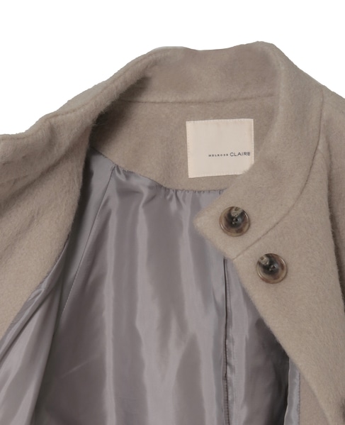 【ウールミックスヘアリースタンドコート】 詳細画像 ブラウン系その他 15