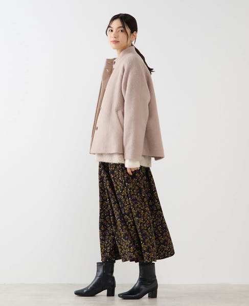 【ウールミックスヘアリースタンドコート】 詳細画像 ブラウン系その他 2