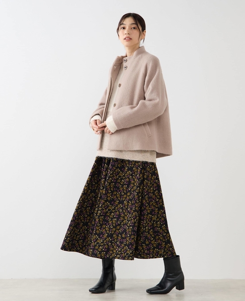 【ウールミックスヘアリースタンドコート】 詳細画像 ブラウン系その他 3