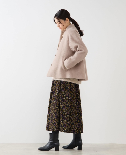 【ウールミックスヘアリースタンドコート】 詳細画像 ブラウン系その他 4