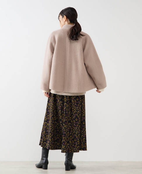 【ウールミックスヘアリースタンドコート】 詳細画像 ブラウン系その他 5