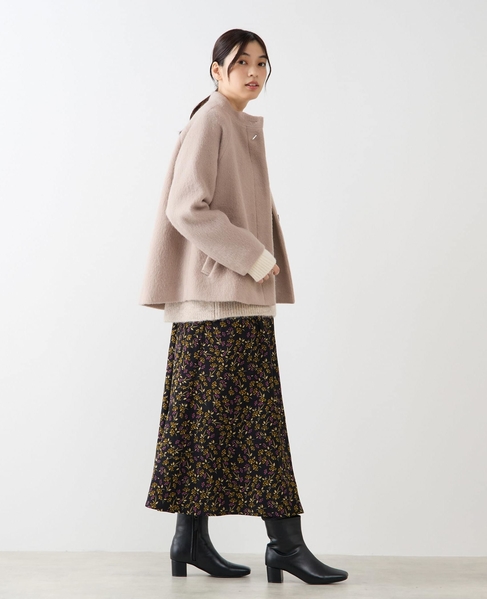 【ウールミックスヘアリースタンドコート】 詳細画像 ブラウン系その他 7