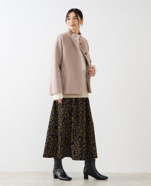 【ウールミックスヘアリースタンドコート】 詳細画像 ブラウン系その他 8