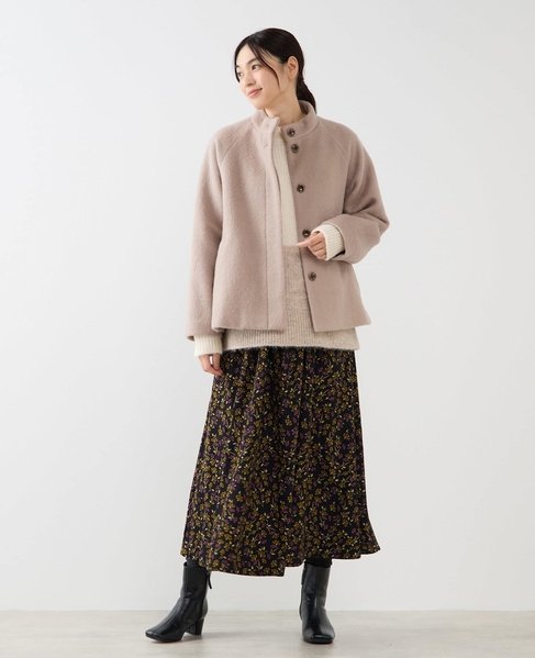 【ウールミックスヘアリースタンドコート】 詳細画像 ブラウン系その他 9