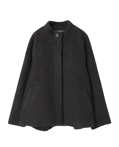 【ウールミックスヘアリースタンドコート】 詳細画像 チャコールグレー 10