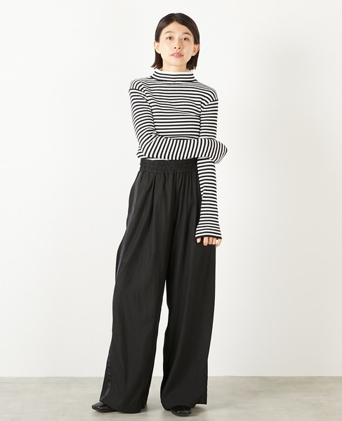 【レーヨンナイロンクロストラックパンツ】 詳細画像 ブラック 2