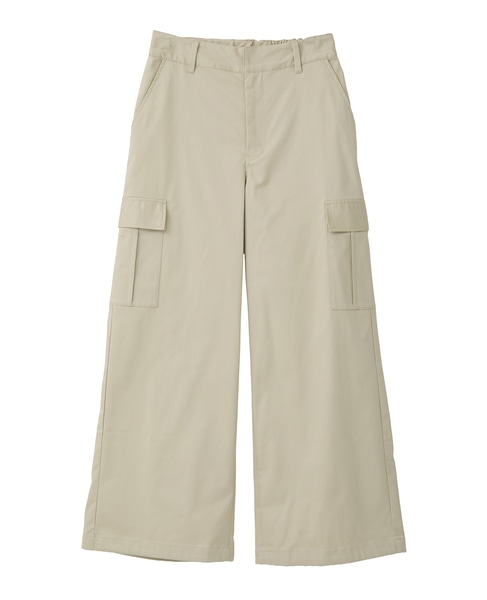 【コットンナイロンストレッチツイルカーゴパンツ】 詳細画像 ライトベージュ 10